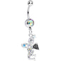 Aurora Gem Cherubic Angel Dangle Belly Ring