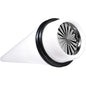 White Acrylic Grey Flashy Tire Rim Taper 2 Gauge to 20mm