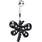 Clear Gem Dark and Dreamy Dragonfly Belly Ring