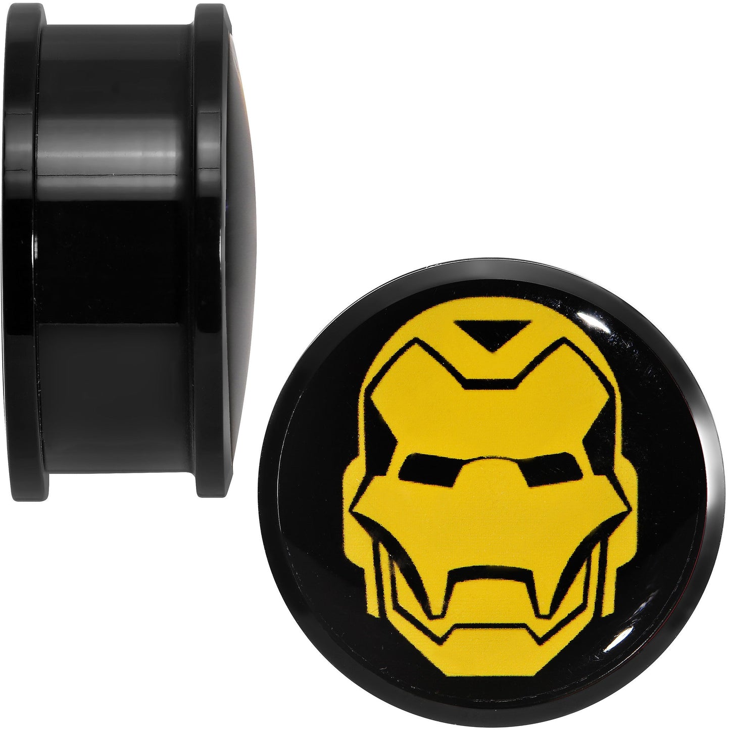 1 inch Licensed Iron Man Acrylic Screw Fit Plugs Set