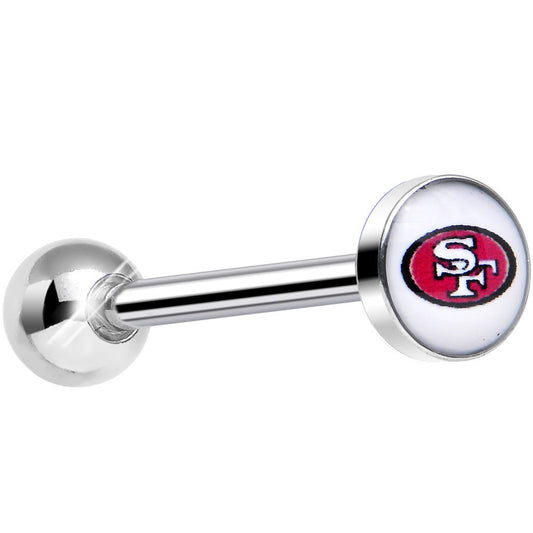 Officially Licensed NFL San Francisco 49ers Barbell Tongue Ring