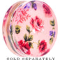 32mm Acrylic Pink Grandma's Wallpaper Flowered Saddle Plug