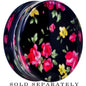 36mm Acrylic Black Multicolored Old Fashioned Flowers Saddle Plug