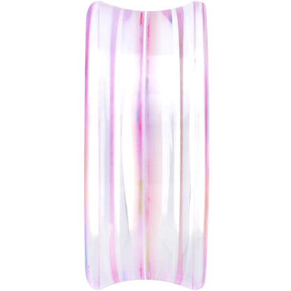 38mm Acrylic Pink Multicolored Flower Power Saddle Plug