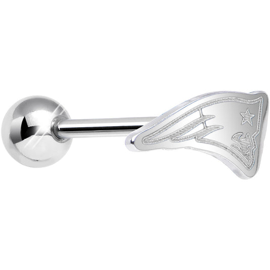 Officially Licensed NFL Cut Out New England Patriots Tongue Ring