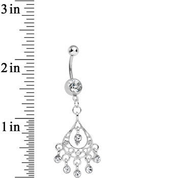 Clear Gem Aristocratic Grandeur Chandelier Belly Ring