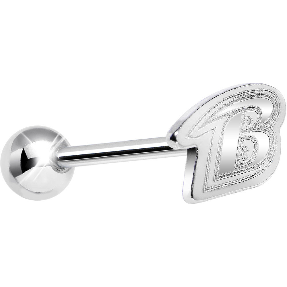 Officially Licensed NFL Cut Out Baltimore Ravens Barbell Tongue Ring