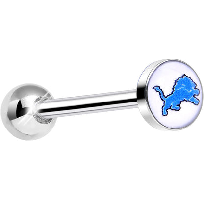 Officially Licensed NFL Detroit Lions Barbell Tongue Ring