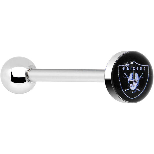 Officially Licensed NFL Oakland Raiders Barbell Tongue Ring