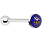 Officially Licensed NFL Minnesota Vikings Barbell Tongue Ring