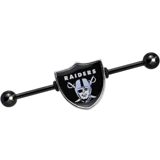 Officially Licensed NFL Oakland Raiders Industrial Barbell