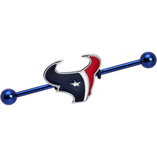 Officially Licensed NFL Houston Texans Industrial Barbell