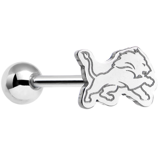 Officially Licensed NFL Cut Out Detroit Lions Barbell Tongue Ring