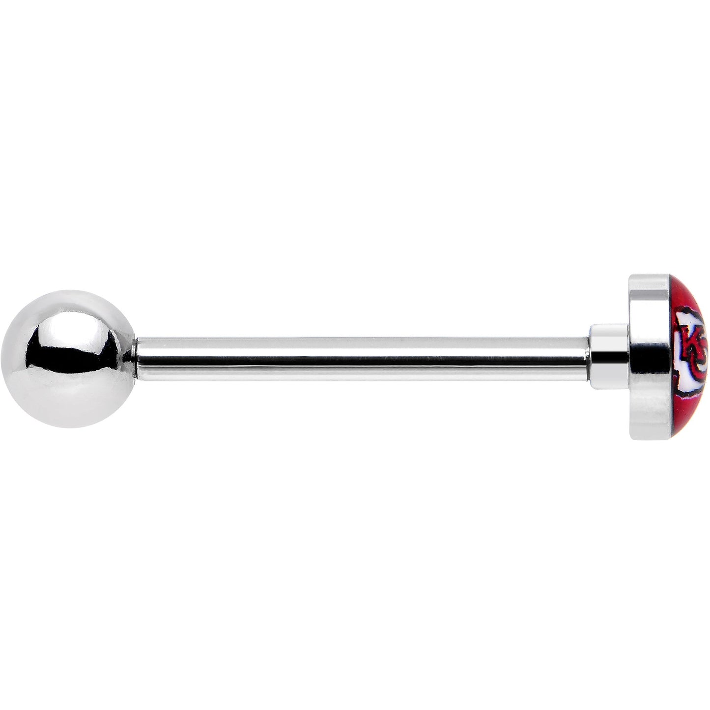 Officially Licensed Kansas City Chiefs Barbell Tongue Ring