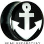 18mm Black Acrylic Drop the White Anchor Saddle Plug