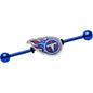 Officially Licensed Tennessee Titans Logo Industrial Barbell 38mm