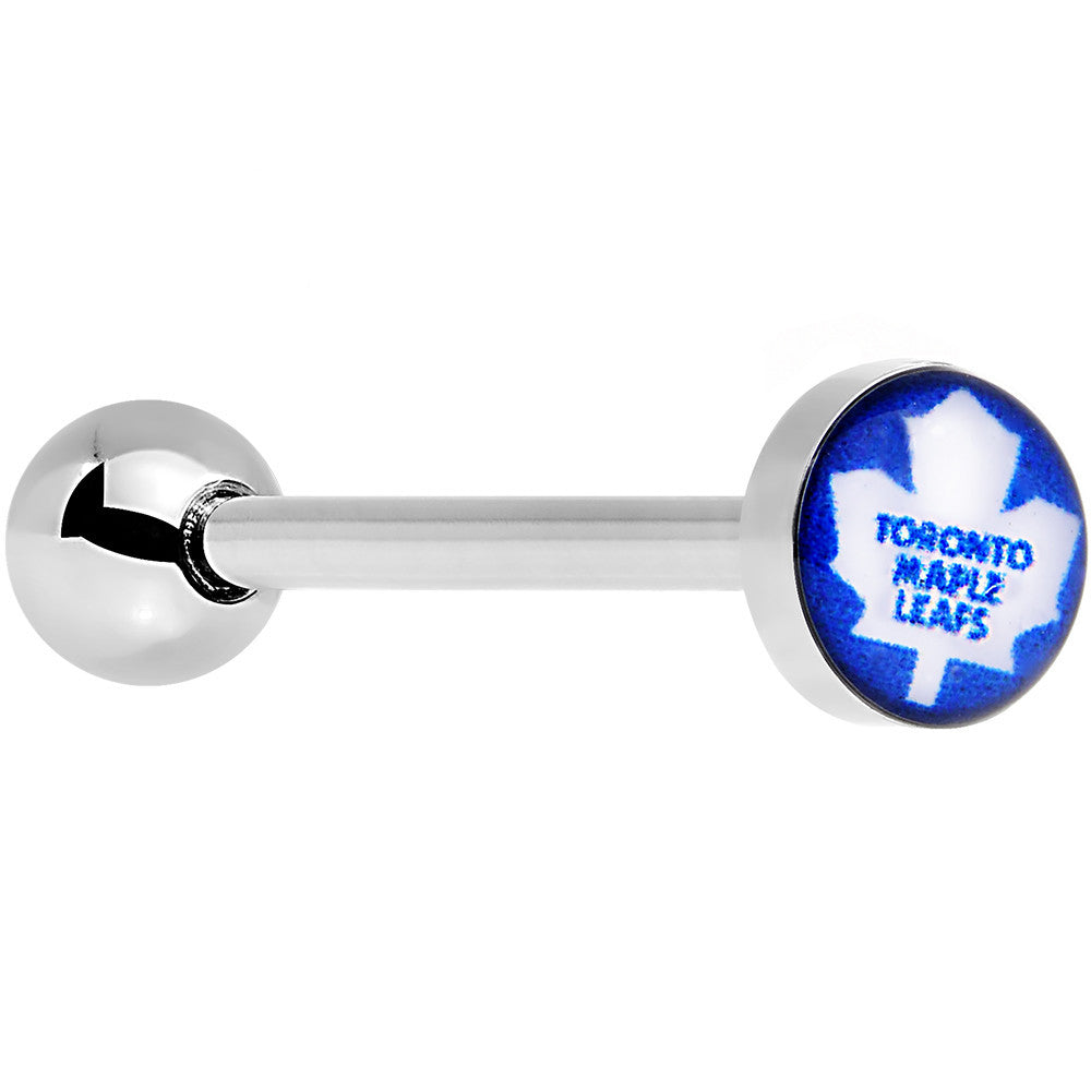 Officially Licensed NHL Toronto Maple Leafs Logo Tongue Ring