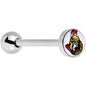 Officially Licensed NHL Ottawa Senators Logo Tongue Ring