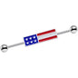 14 Gauge USA All Day American Flag Industrial Barbell 38mm