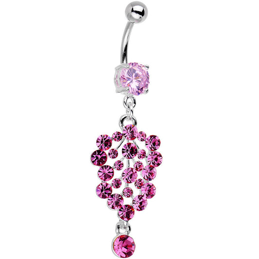 Pink Gem Awestruck Angel Chandelier Dangle Belly Ring