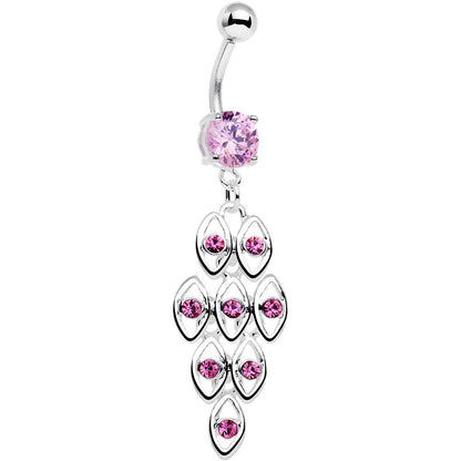 Pink Gem Perfection Connection Chandelier Dangle Belly Ring