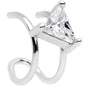 Clear CZ Gem Triangle Bling Non Pierced Ear Cuff