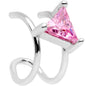 Pink CZ Gem Triangle Bling Non Pierced Ear Cuff