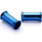 Blue Anodized Steel Double Flare Tunnel Plug Set 4mm to 16mm