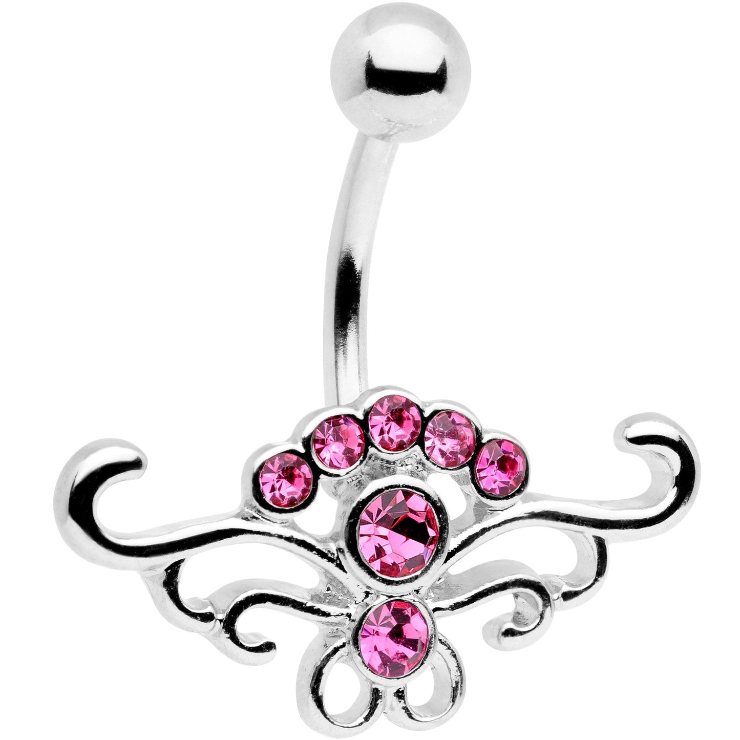 Pink Gem Summer Breeze Belly Ring