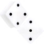 White Acrylic Square Shaped Lucky 7 Dice Saddle Plug Set 22mm to 32mm