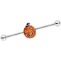 14 Gauge Sassy Halloween Jack O Lantern Industrial Barbell 38mm