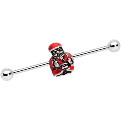 14 Gauge Red Santa Claus Industrial Barbell 38mm