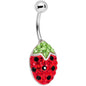 Red Black Green Gem Juicy Jam Strawberry Belly Ring