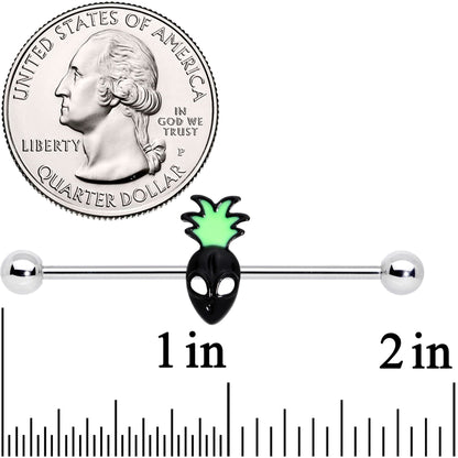 14 Gauge Green Black Sneaky Pineapple Alien 38mm