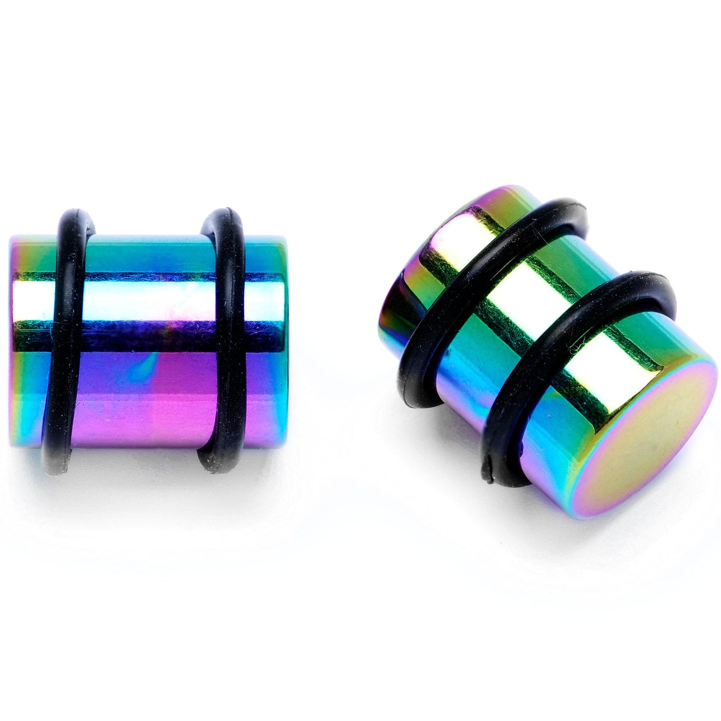 Rainbow PVD Straight Plug and Taper Set Sizes 5mm to 10mm