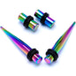 Rainbow PVD Straight Plug and Taper Set Sizes 5mm to 10mm