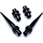 Black PVD Straight Plug and Taper Set Sizes 5mm to 10mm