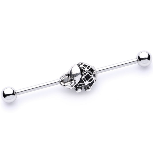 14 Gauge Whimsical Round Elephant Industrial Barbell 38mm