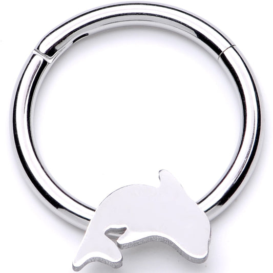 16 Gauge 3/8 Leaping Dolphin Hinged Segment Ring