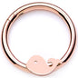 16 Gauge 3/8 Rose Gold Whale of a Hinged Segment Ring