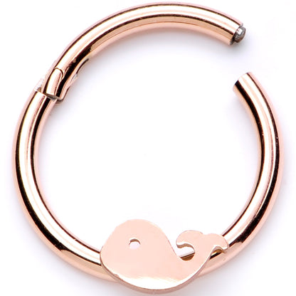 16 Gauge 3/8 Rose Gold Whale of a Hinged Segment Ring