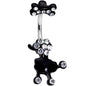 Clear Gem Give a Dog a Bone Double Mount Belly Ring