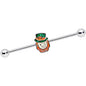 14 Gauge St Patricks Day Leprechaun Barbell Industrial 38mm