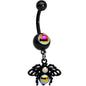 Aurora Gem Black Busy Busy Bee Dangle Belly Ring