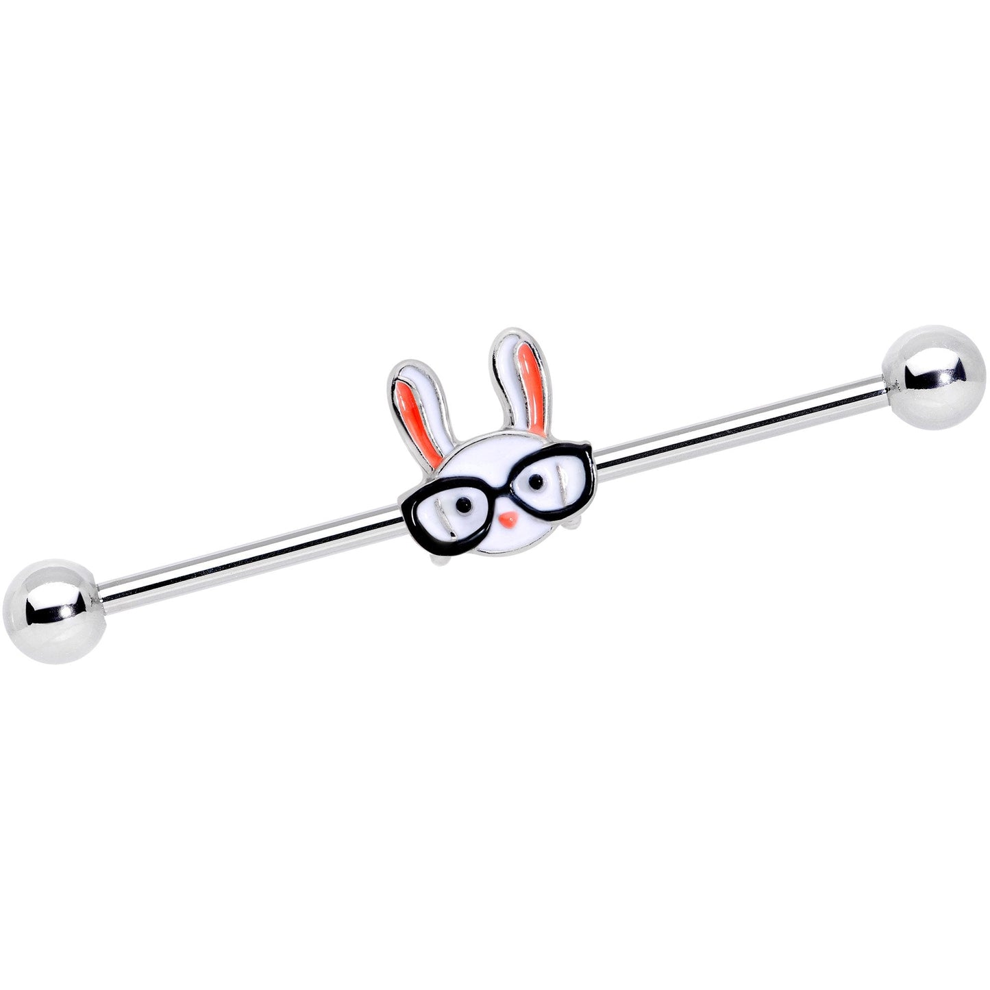 14 Gauge Nerdy Easter Bunny Industrial Barbell 38mm