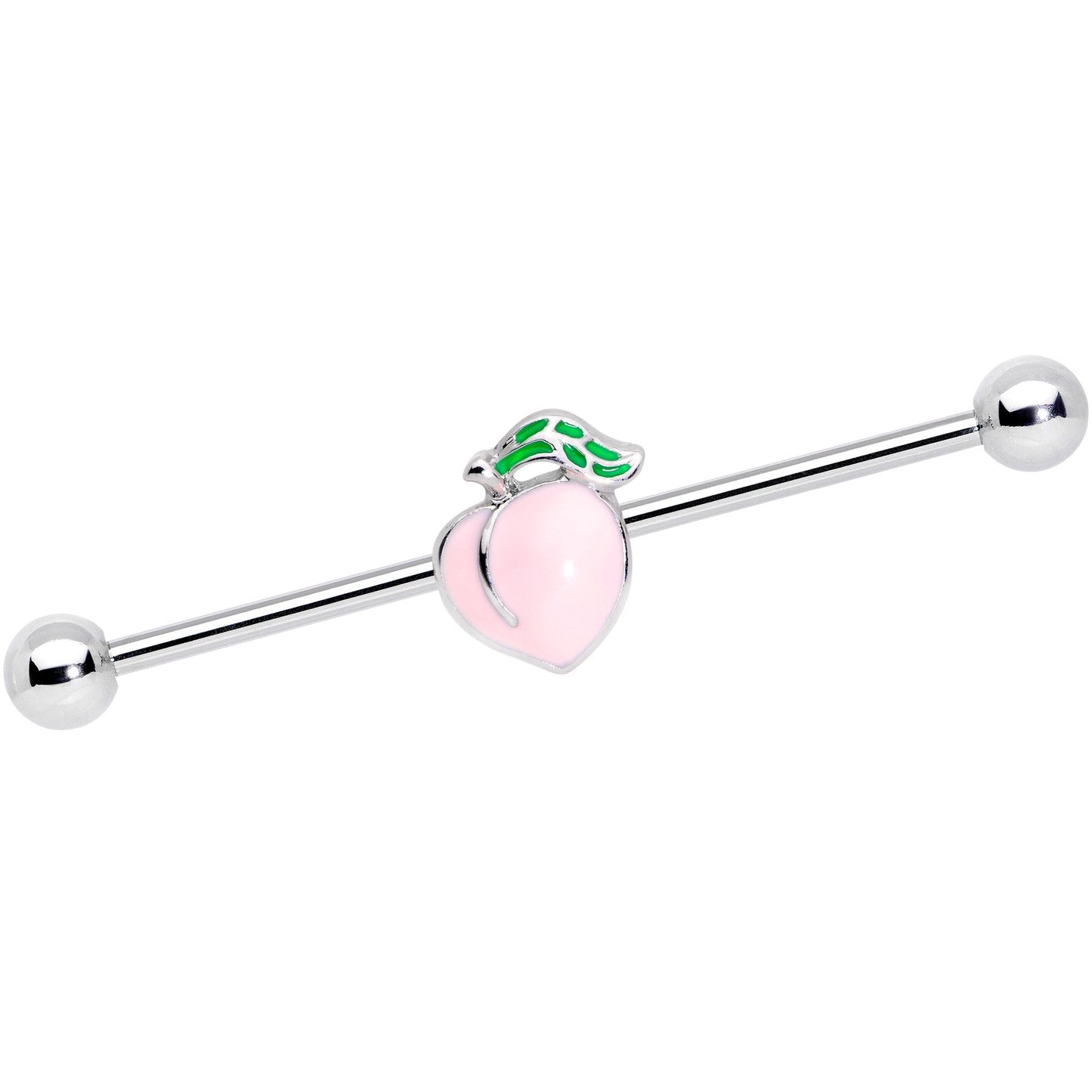 14 Gauge Sweet Sweet Pink Peach Industrial Barbell 38mm