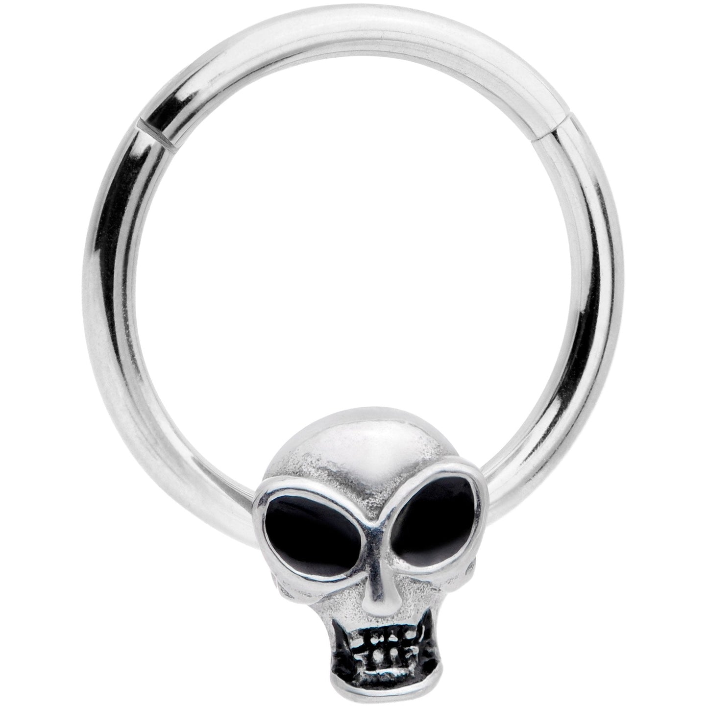 16 Gauge 3/8 Halloween Toothy Skull Hinged Segment Ring