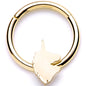 16 Gauge 3/8 Gold Tone Unicorn Hinged Segment Ring