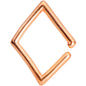 16 Gauge 3/8 Rose Gold Tone Rhombus Closure Ring