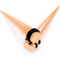 Rose Gold Tone Anodized Straight Taper Set Available in Sizes  14 Gauge to 00 Gauge